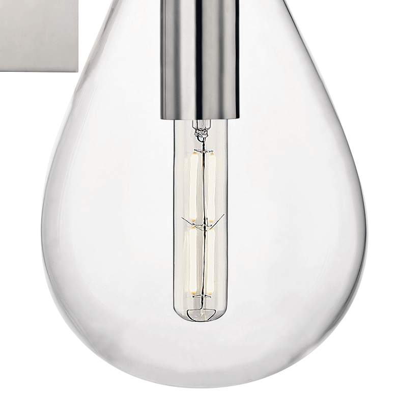 Image 2 Ivy 18 inchH Polished Nickel LED Wall Sconce with Clear Glass more views