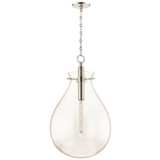 Ivy 18&quot;W Polished Nickel LED Pendant Light w/ Clear Glass