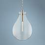 Ivy 18"W Polished Nickel LED Pendant Light w/ Clear Glass