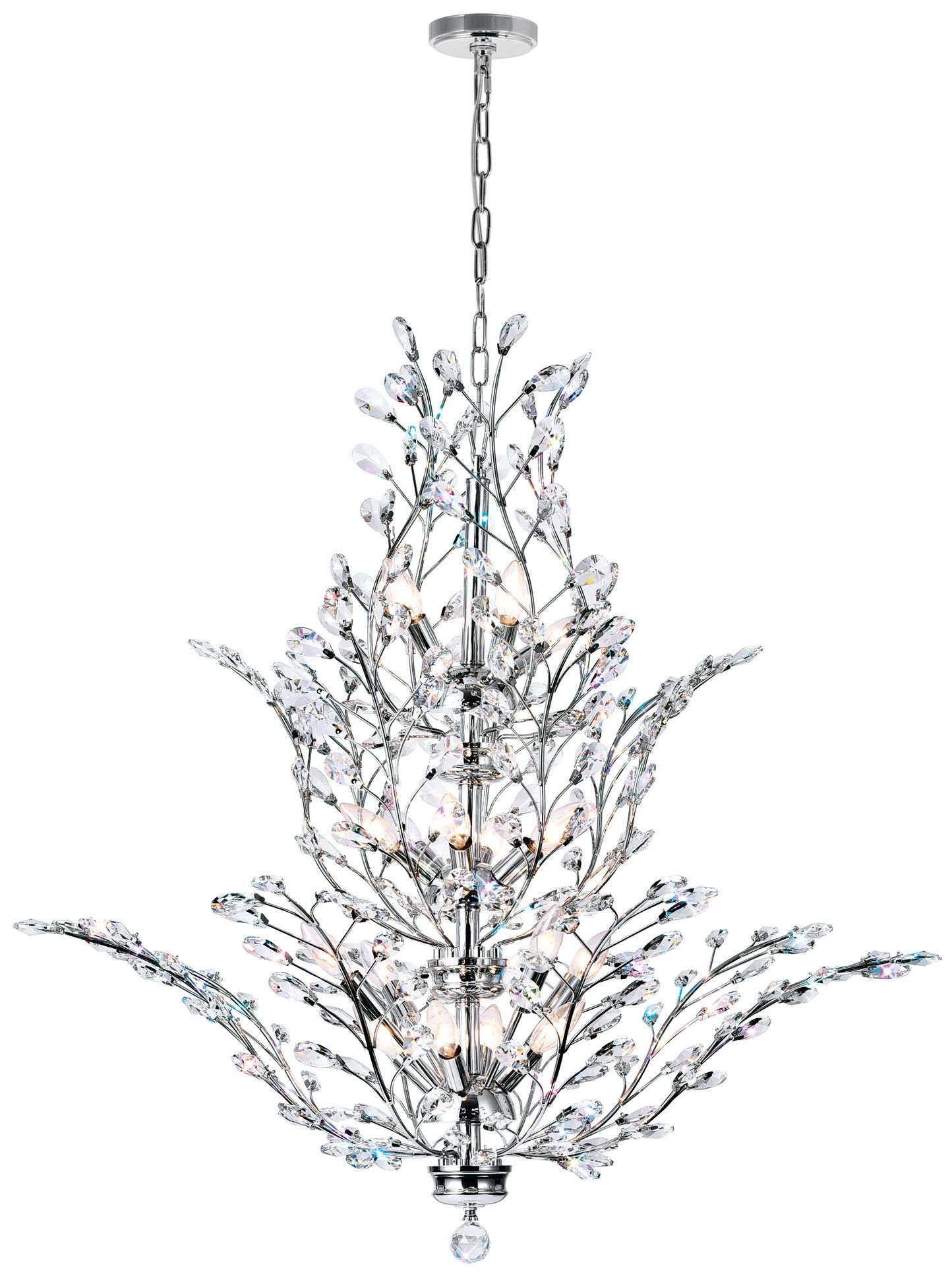 Ivy 18 Light 40in Chrome Chandelier