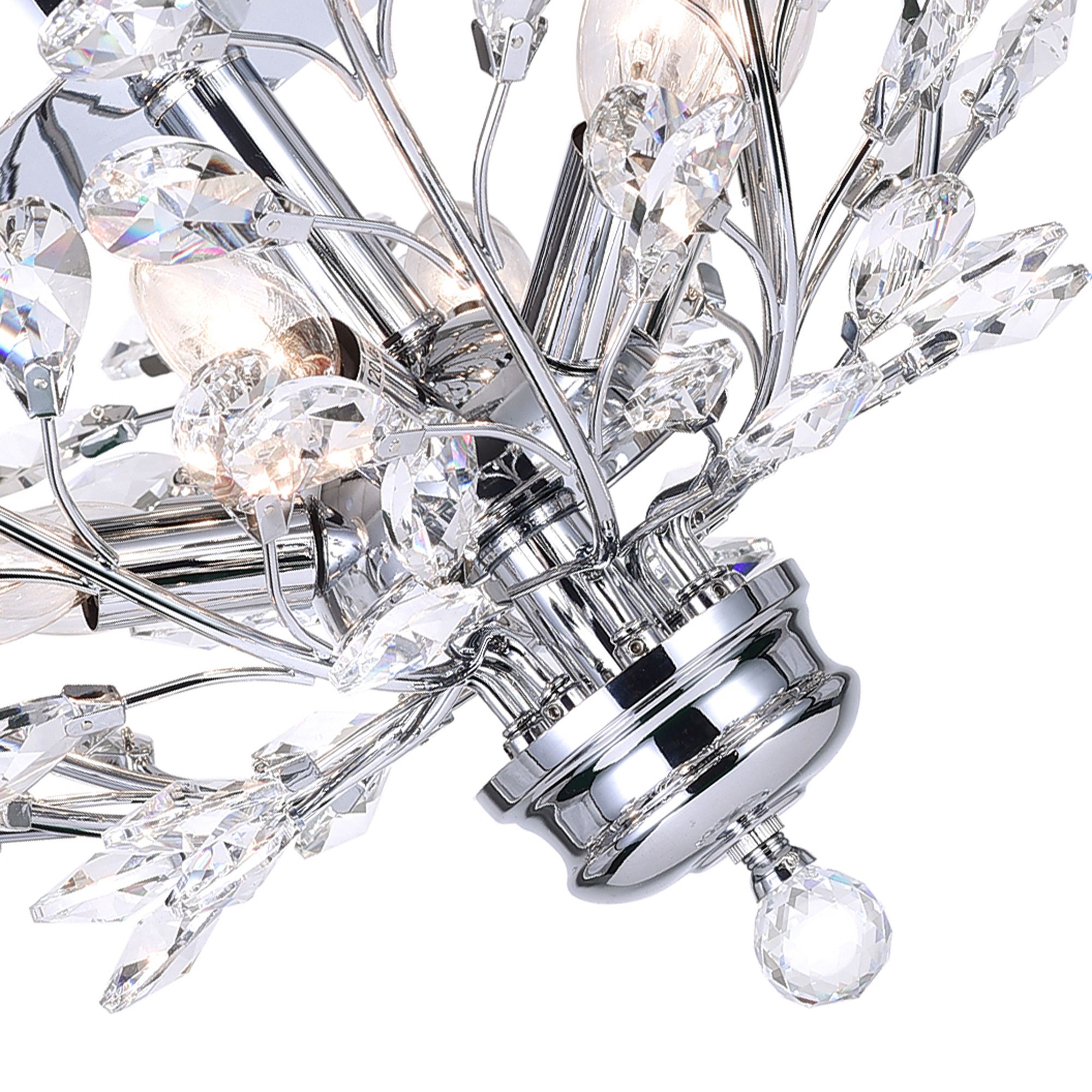 Image 2 Ivy 22" Wide Chrome 6-Light Ceiling Light more views