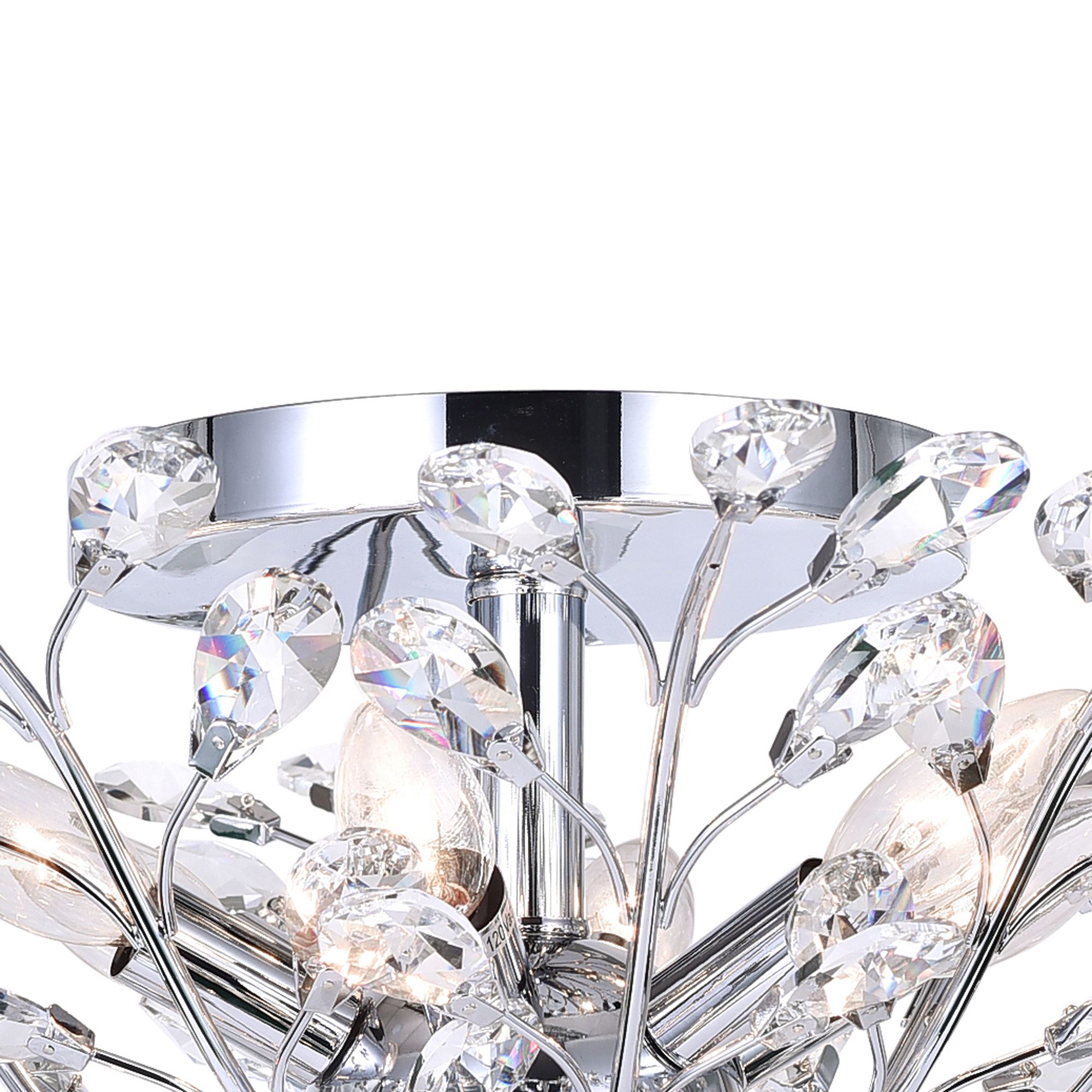 Image 4 Ivy 22" Wide Chrome 6-Light Ceiling Light more views