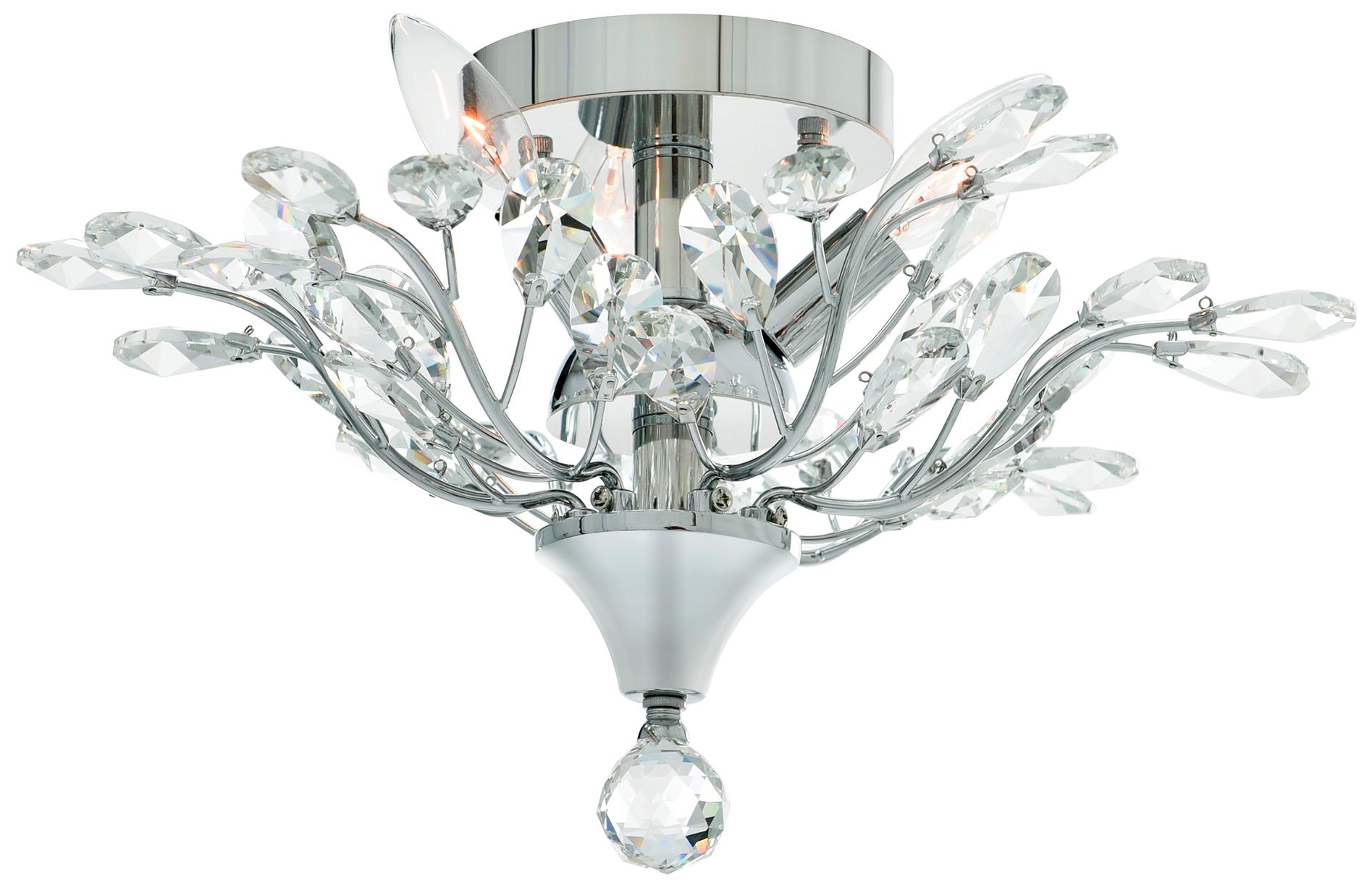 Ivy 3 Light 16in Chrome Drum Shade Flush Mount