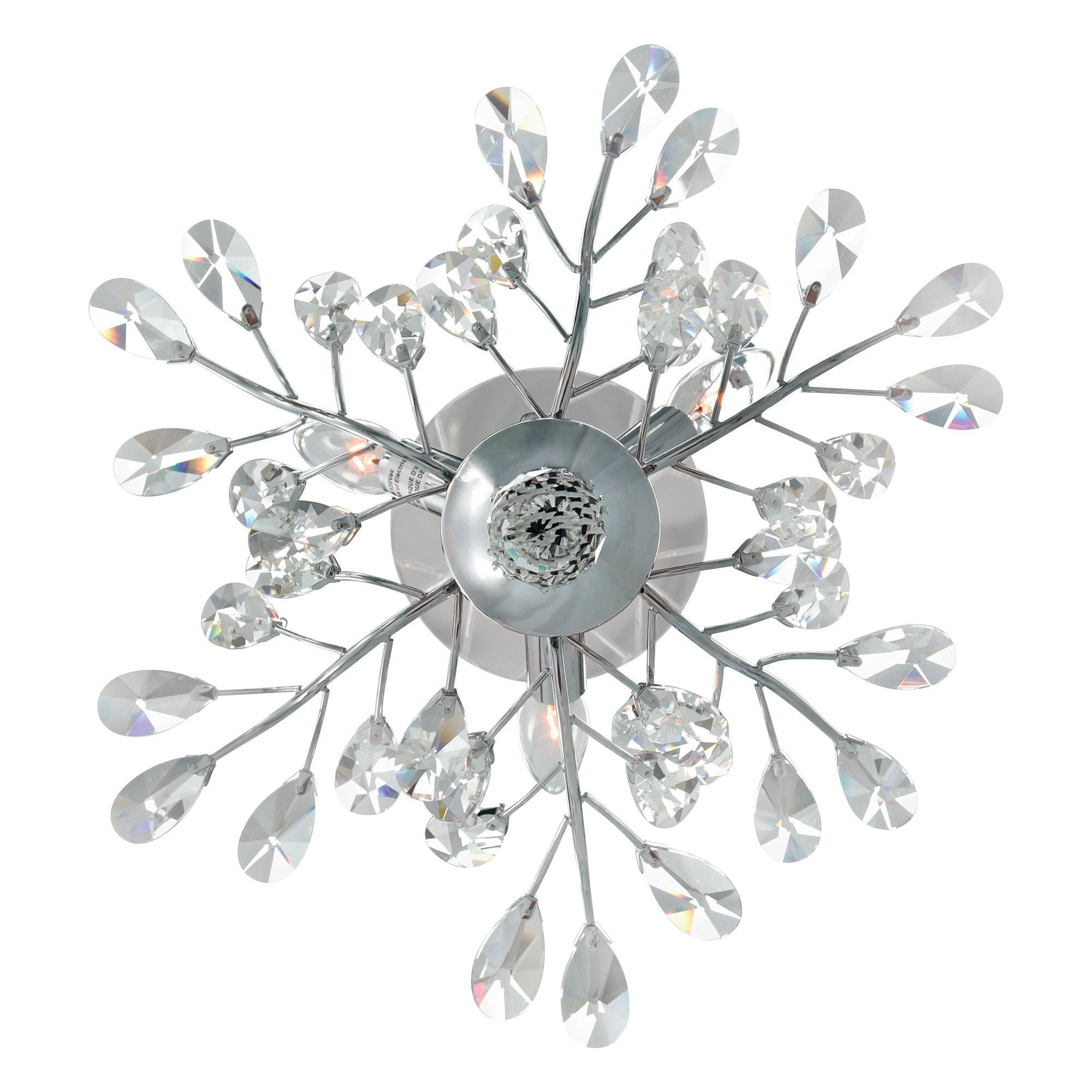 Image 3 Ivy 3 Light 16in Chrome Drum Shade Flush Mount more views
