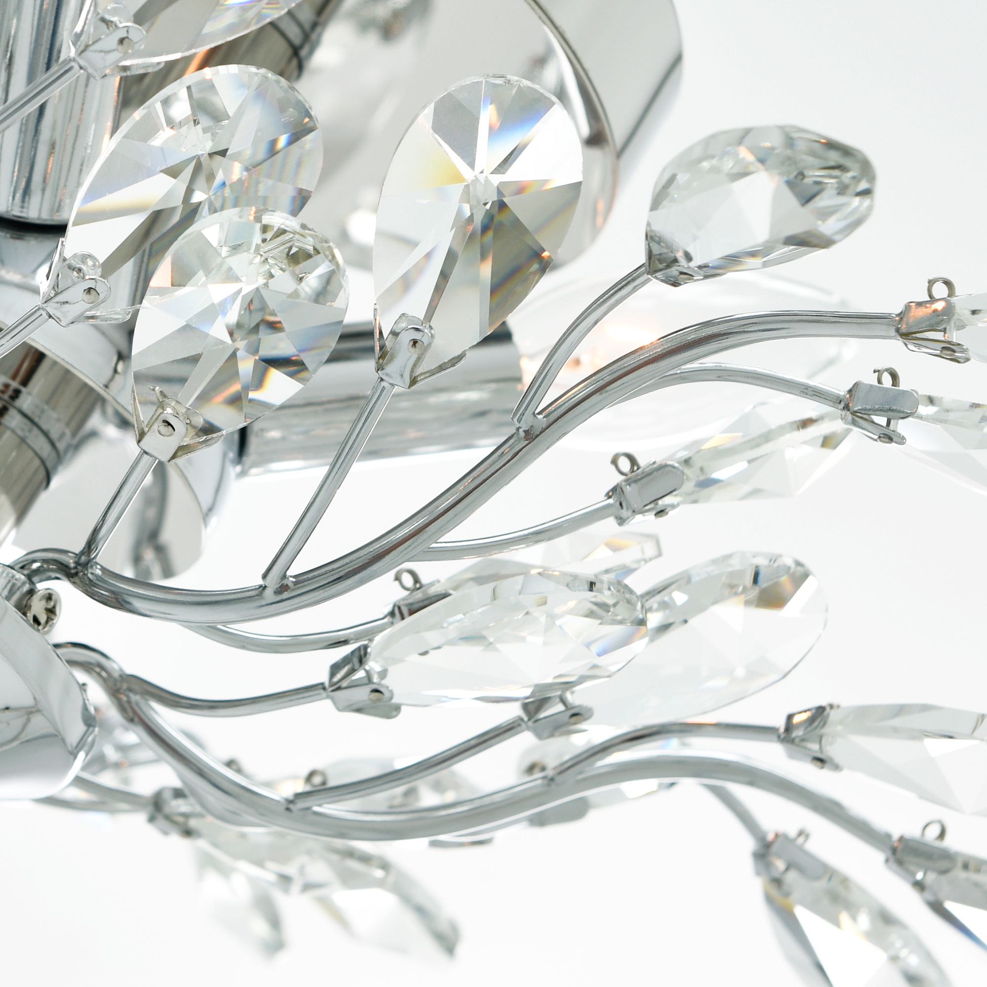 Image 4 Ivy 3 Light 16in Chrome Drum Shade Flush Mount more views