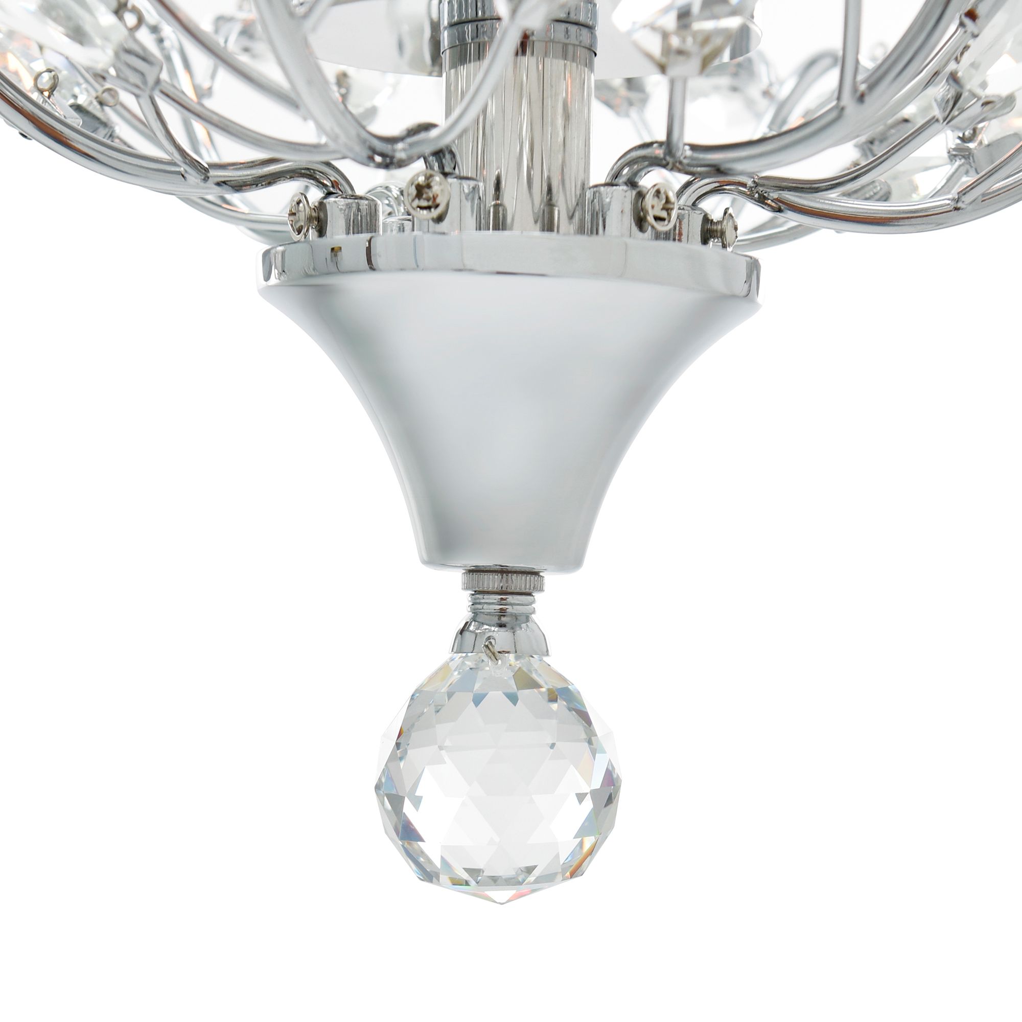 Image 5 Ivy 3 Light 16in Chrome Drum Shade Flush Mount more views