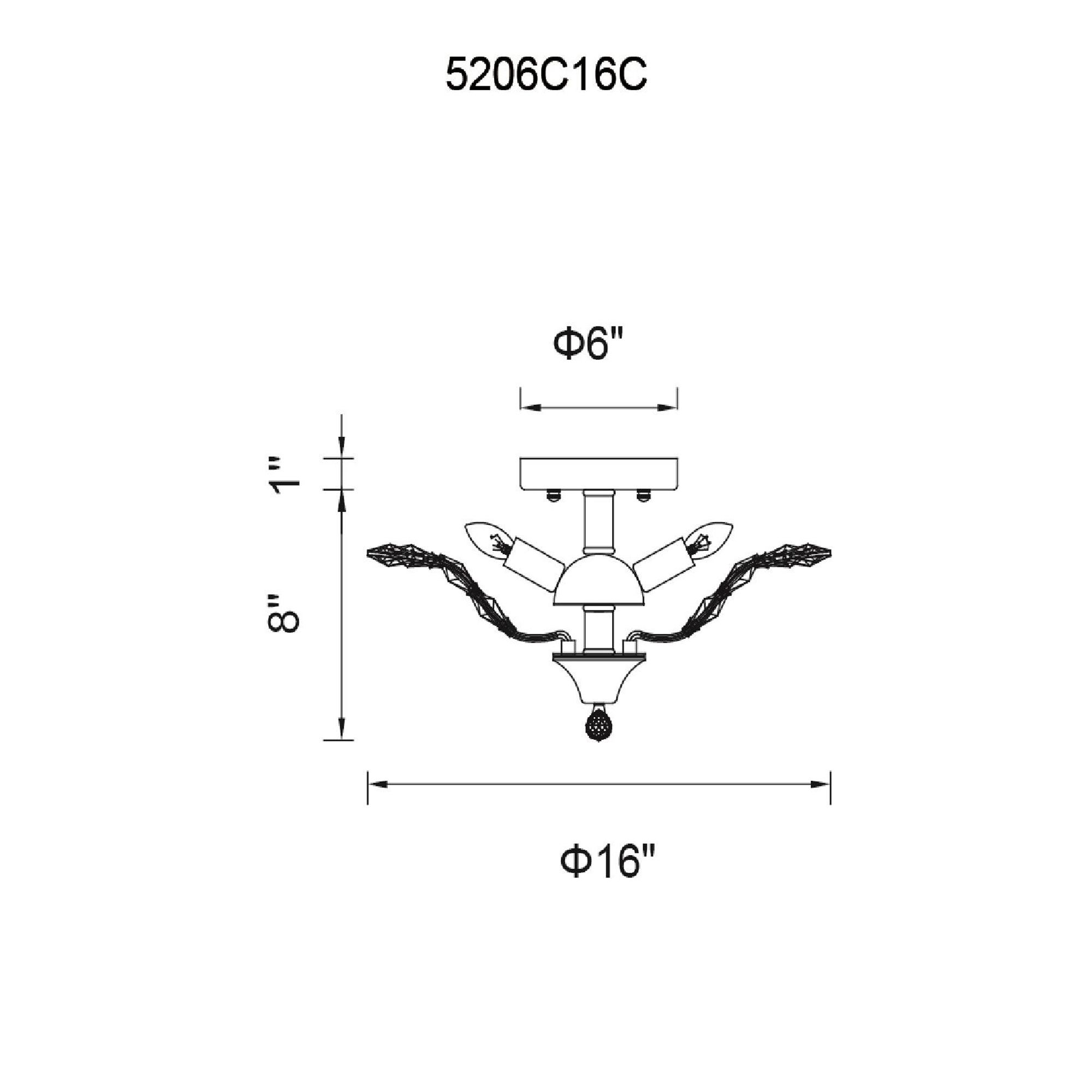 Image 6 Ivy 3 Light 16in Chrome Drum Shade Flush Mount more views