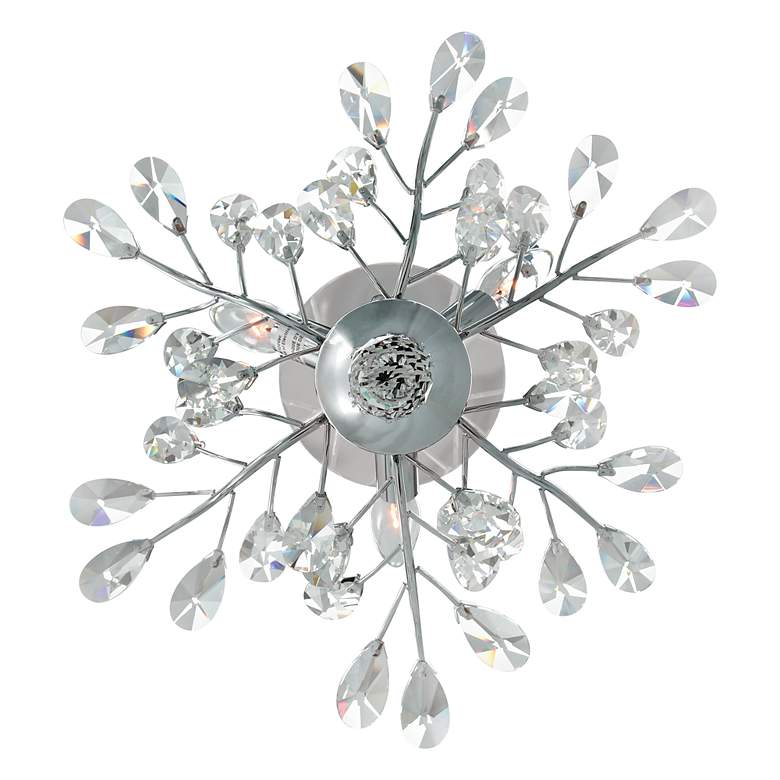 Image 3 Ivy 3 Light Drum Shade Flush Mount With Chrome Finish more views