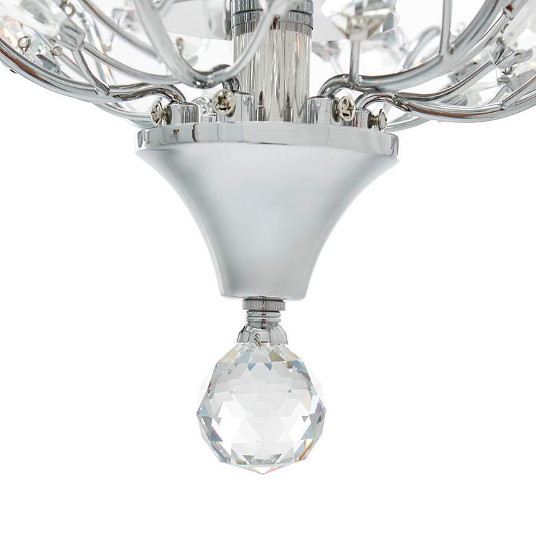 Image 5 Ivy 3 Light Drum Shade Flush Mount With Chrome Finish more views