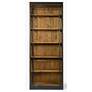Ivy 39 1/4" Matte Black 6-Shelf Wood Bookcase