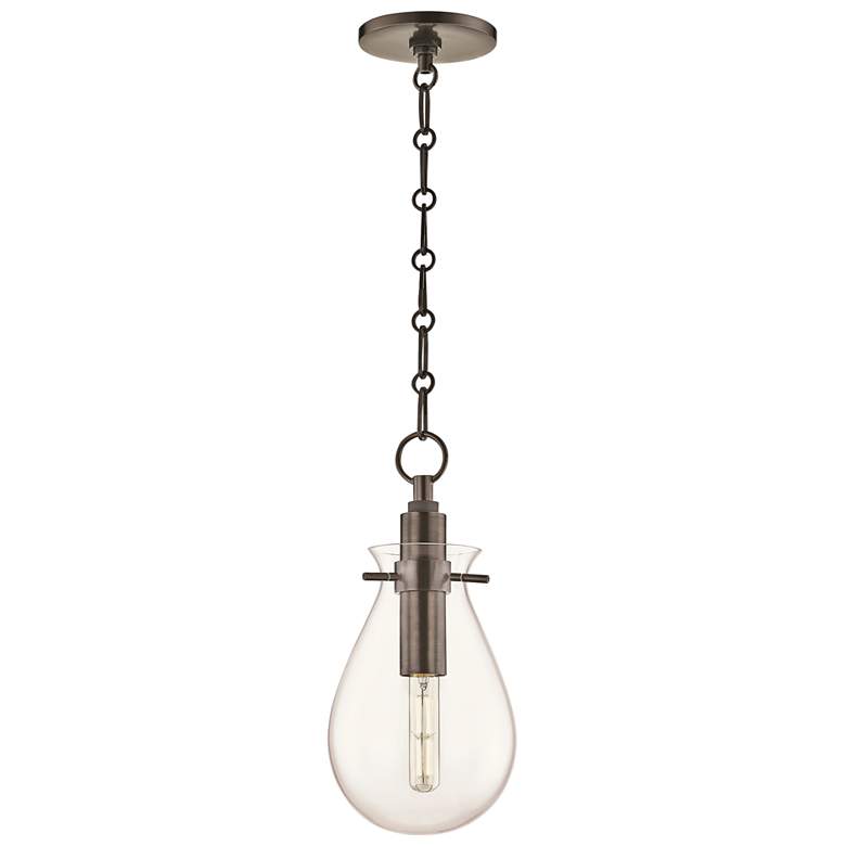 Ivy 7 1/2 inch Wide Old Bronze LED Mini Pendant with Clear Glass