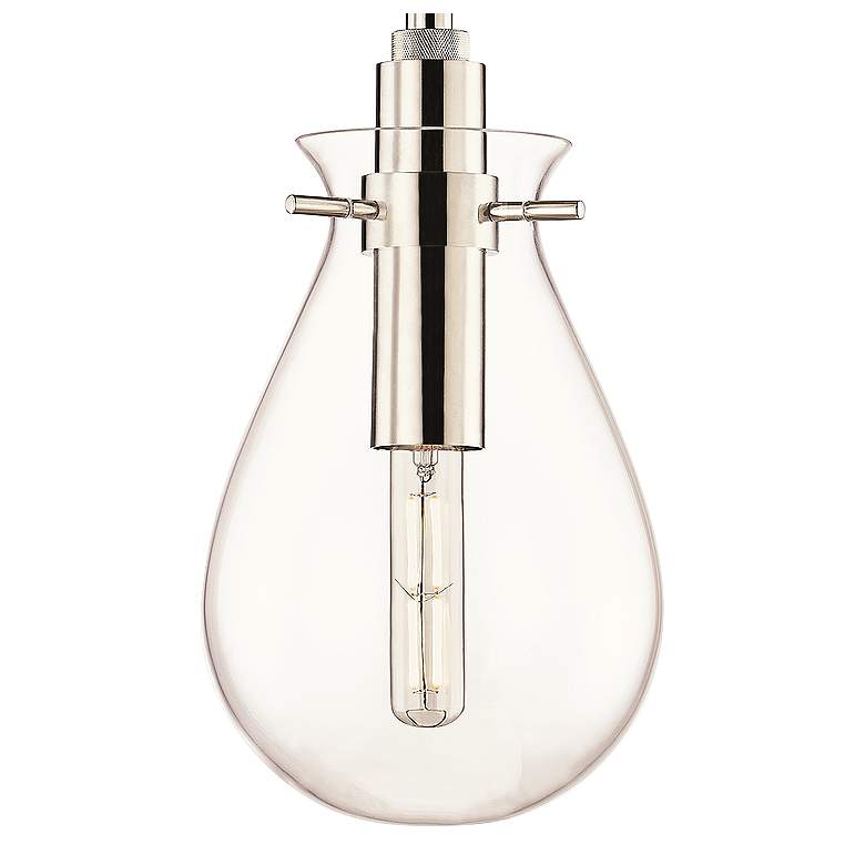 Image 4 Ivy 7 1/2"W Polished Nickel LED Mini Pendant w/ Clear Glass more views