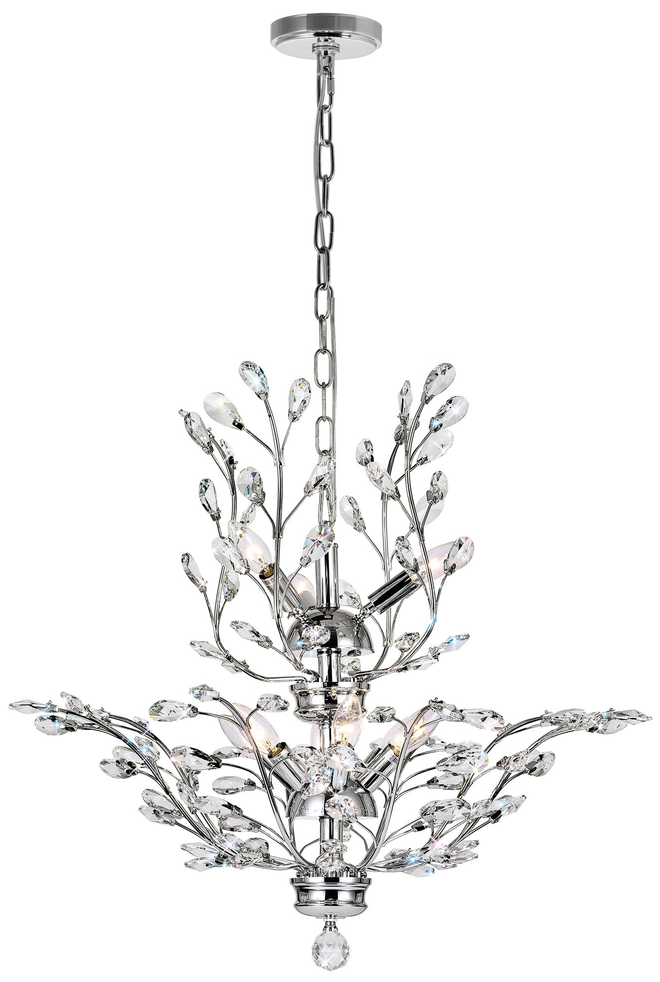 Thumbnail1 of Ivy 9 Light 28in Chrome Chandelier