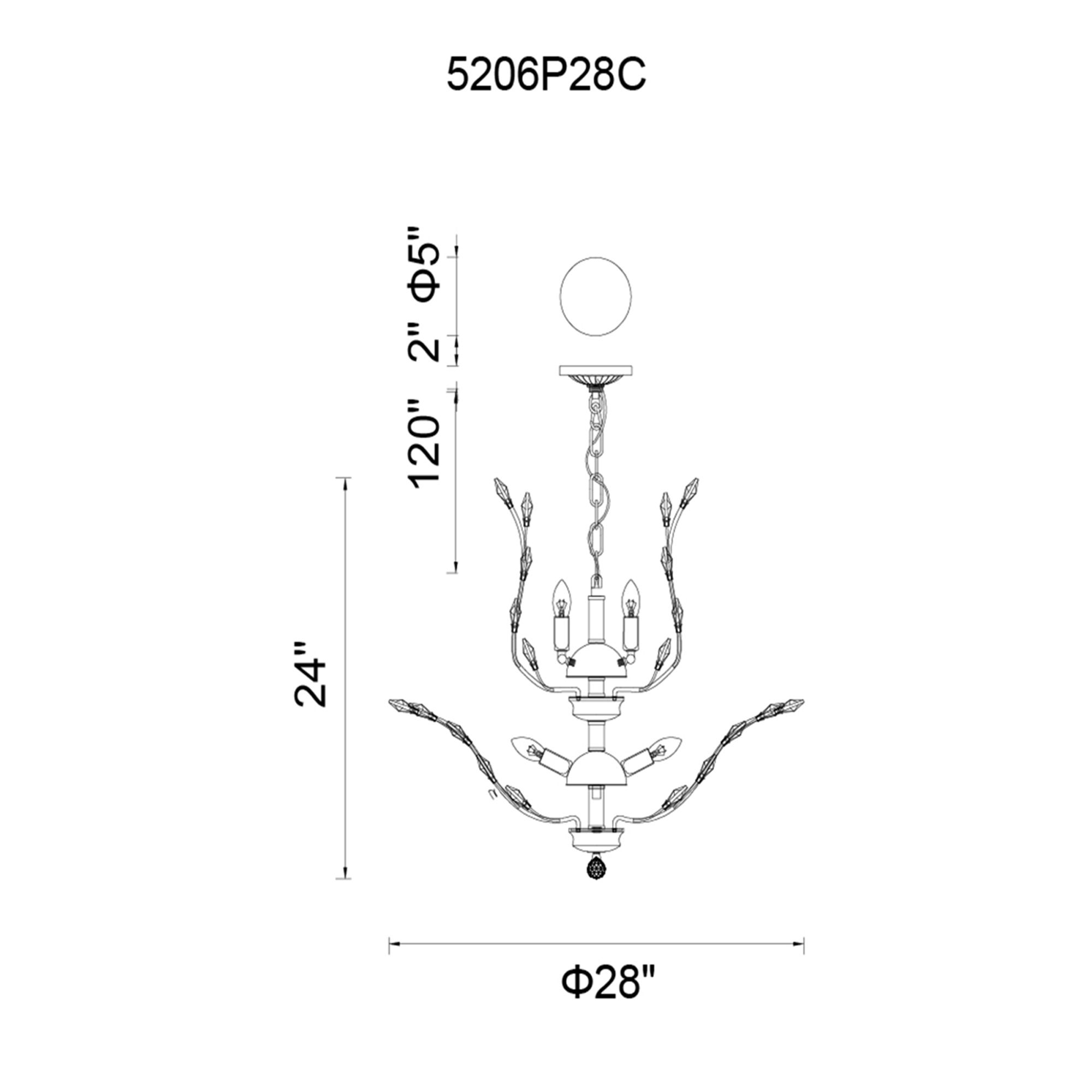 Image 6 Ivy 9 Light Chandelier With Chrome Finish more views
