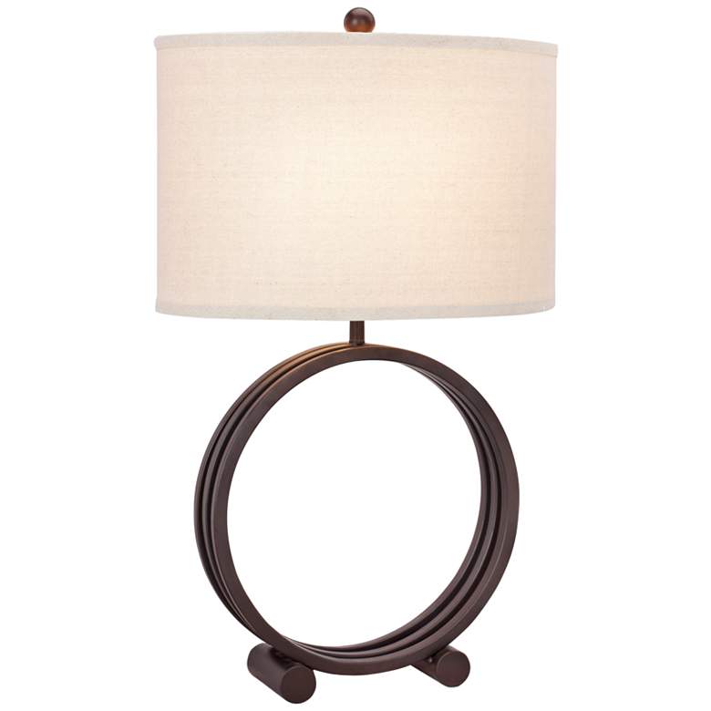 Image 1 Ivy Oil Rubbed Bronze Metal Circle Table Lamp