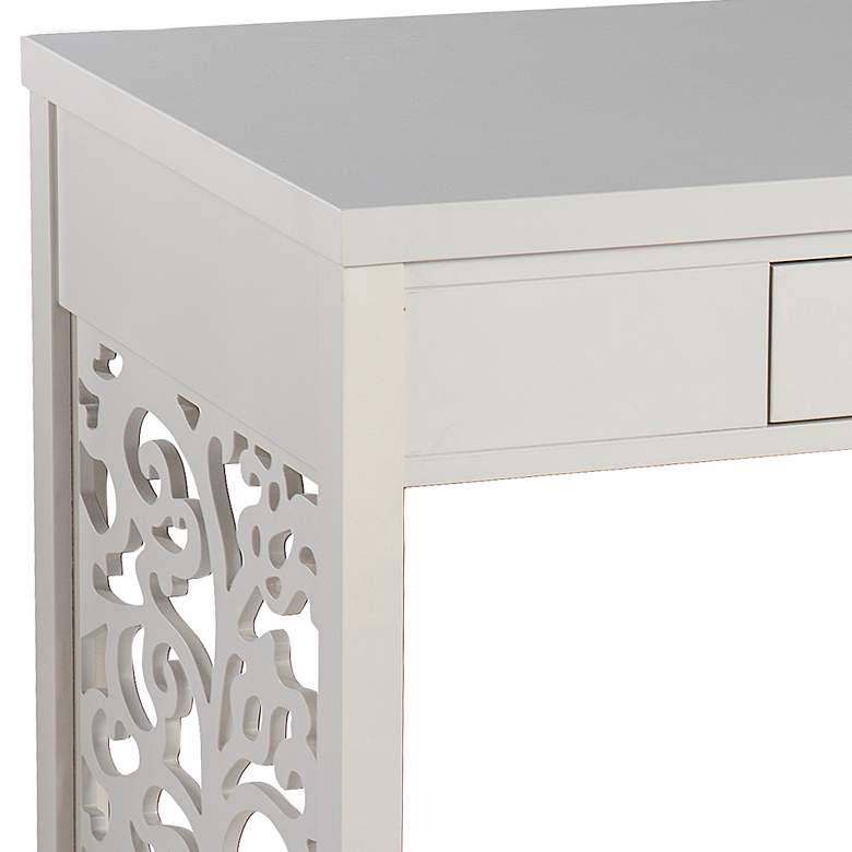 Image 3 Ivybridge 43" Wide Light Gray Wood 1-Drawer Writing Desk more views