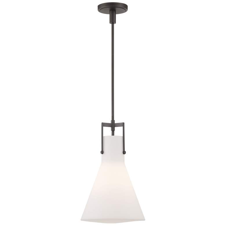 Image 1 Izel 1-Light Glass Pendant - Oil Rubbed Bronze