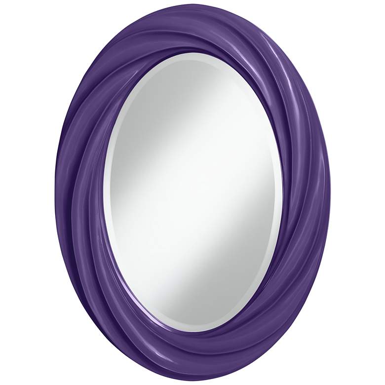 Image 1 Izmir Purple 30 inch High Oval Twist Wall Mirror