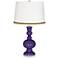 Izmir Purple Apothecary Table Lamp with Braid Trim