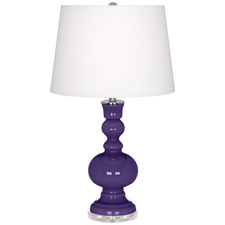 Image 2 Izmir Purple Apothecary Table Lamp with Dimmer