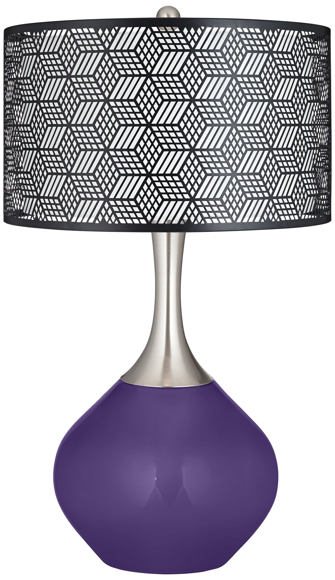 large purple table lamp