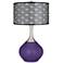 Izmir Purple Black Metal Shade Spencer Table Lamp