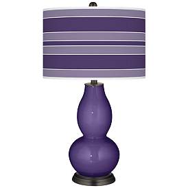 Image1 of Izmir Purple Bold Stripe Double Gourd Table Lamp