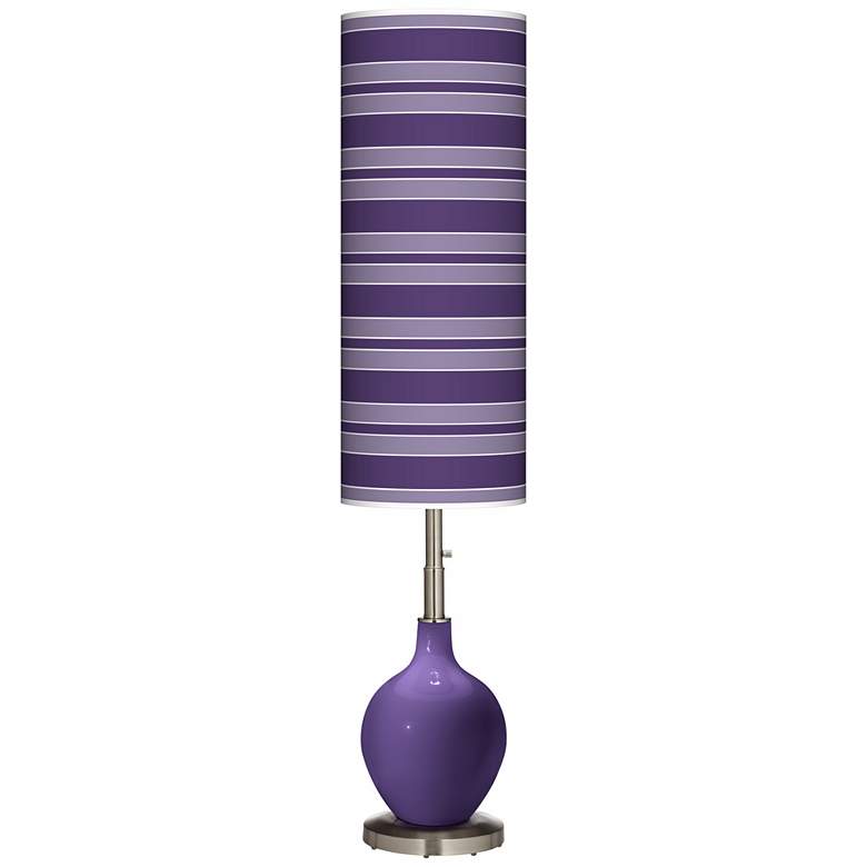 Image 1 Izmir Purple Bold Stripe Ovo Floor Lamp