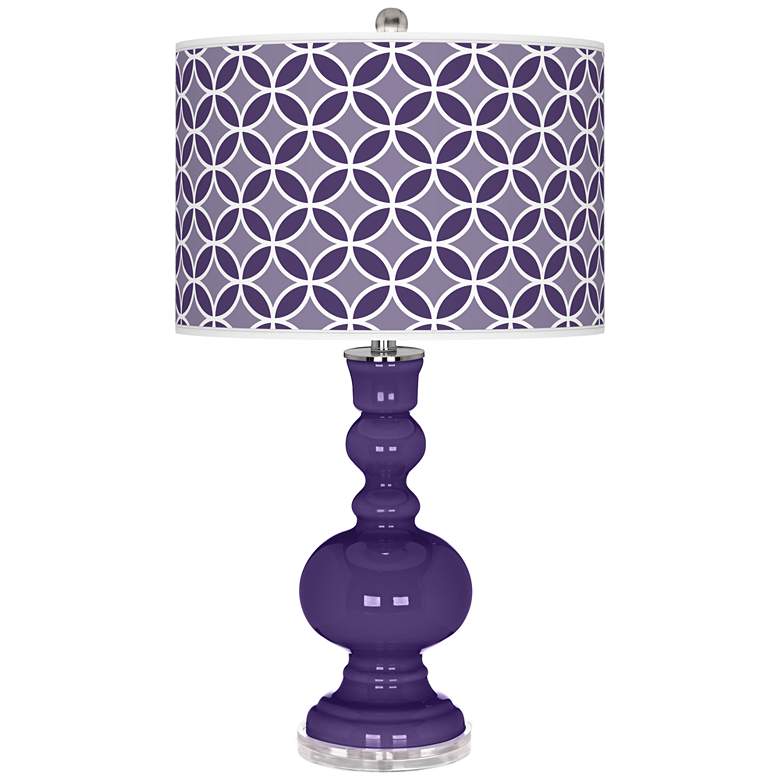 Image 1 Izmir Purple Circle Rings Apothecary Table Lamp