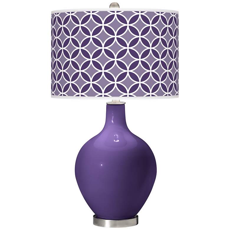 Image 1 Izmir Purple Circle Rings Ovo Table Lamp