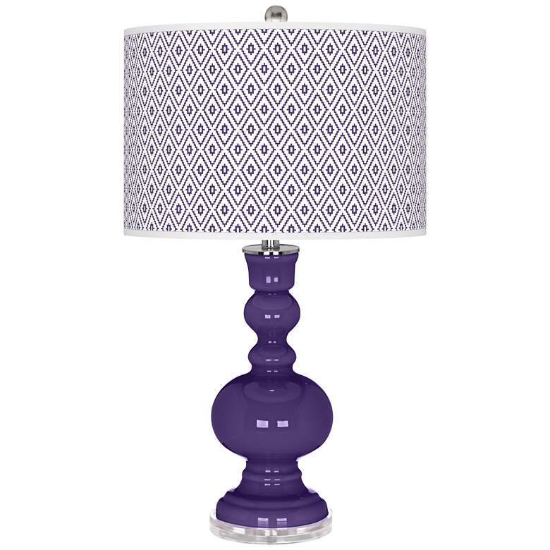 Image 1 Izmir Purple Diamonds Apothecary Table Lamp