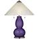 Izmir Purple Fulton Table Lamp with Fluted Glass Shade