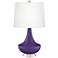 Izmir Purple Gillan Glass Table Lamp with Dimmer