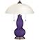 Izmir Purple Gourd-Shaped Table Lamp with Alabaster Shade