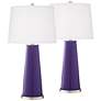 Izmir Purple Leo Table Lamp Set of 2 with Dimmers