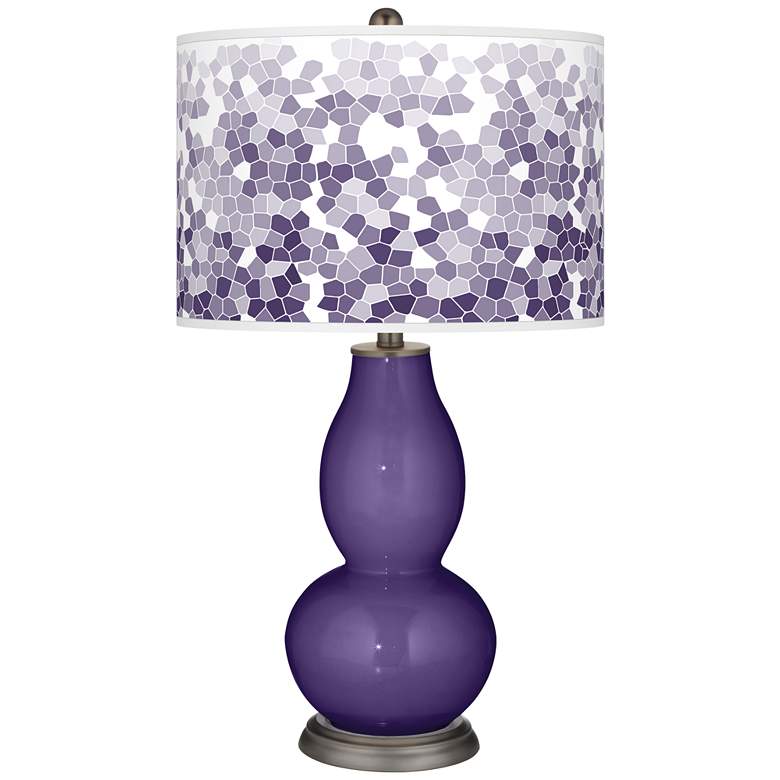 Image 1 Izmir Purple Mosaic Giclee Double Gourd Table Lamp