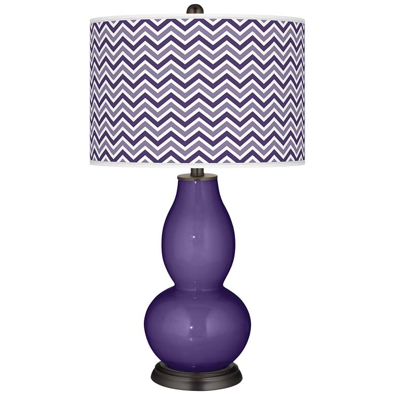 Image 1 Izmir Purple Narrow Zig Zag Double Gourd Table Lamp