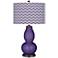 Izmir Purple Narrow Zig Zag Double Gourd Table Lamp