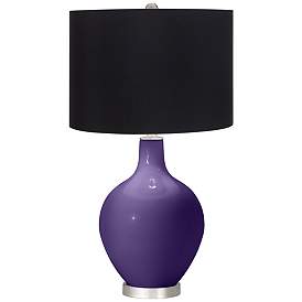 Image1 of Izmir Purple Ovo Table Lamp with Black Shade