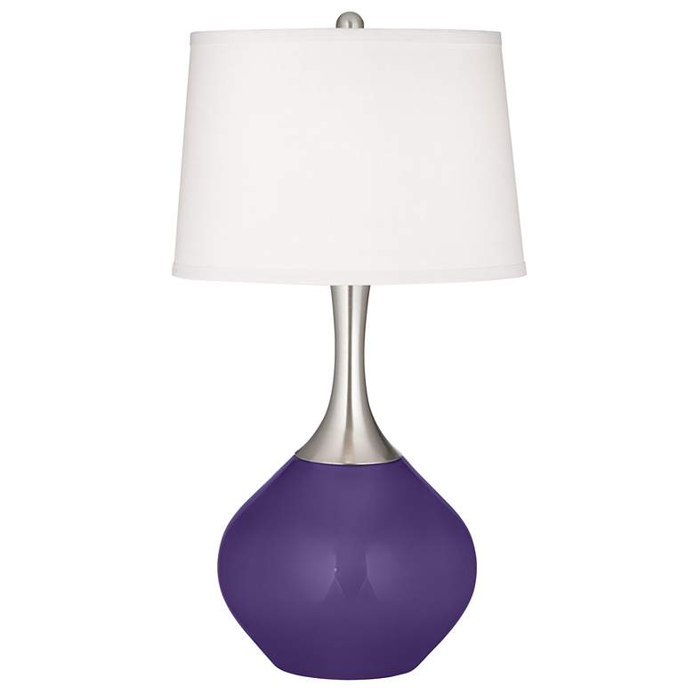 Image 2 Izmir Purple Spencer Table Lamp with Dimmer