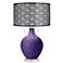 Izmir Purple Toby Table Lamp With Black Metal Shade