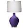 Izmir Purple White Drum Shade Ovo Table Lamp