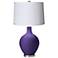 Izmir Purple White Pleated Shade Ovo Table Lamp