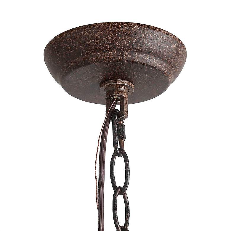 Image 3 Izuell 23 1/4" Wide Off-White Wood 5-Light Candle Chandelier more views