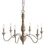 Izuell 30" Wide Off-White 6-Light Candle Chandelier