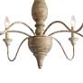 Izuell 30" Wide Off-White 6-Light Candle Chandelier