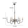 Izuell 37" Wide Off-White 6-Light Candle Chandelier
