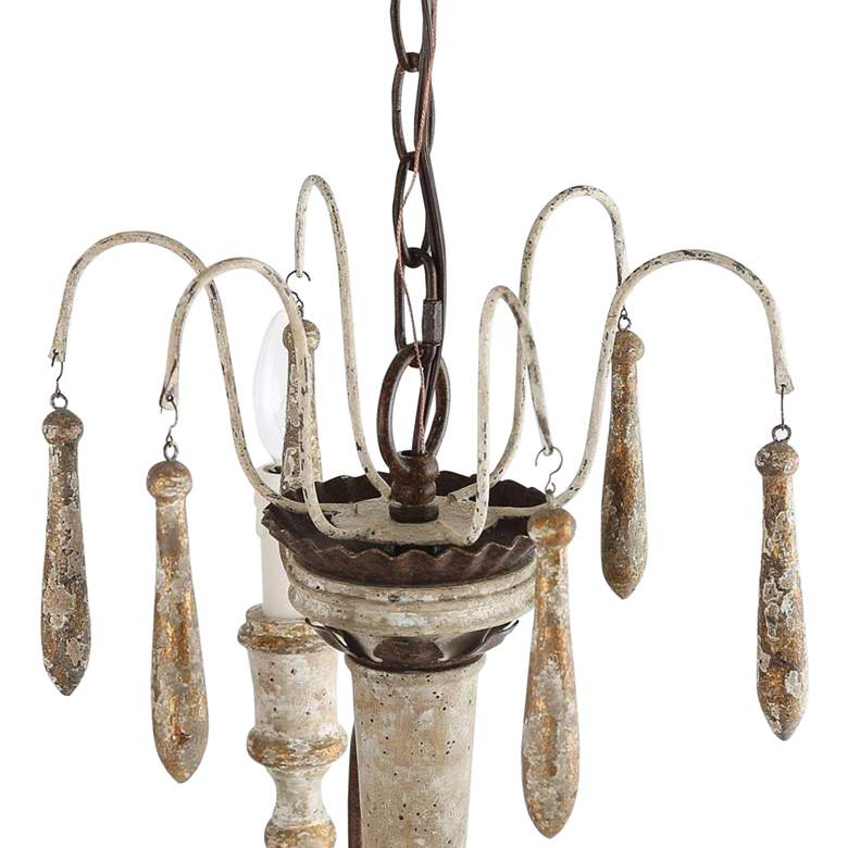 Image 2 Izuell 39 inch Wide Antique Rust Distressed 9-Light Chandelier more views