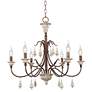 Izuell 6-Light 26.4" Wide Wood French Country Chandelier