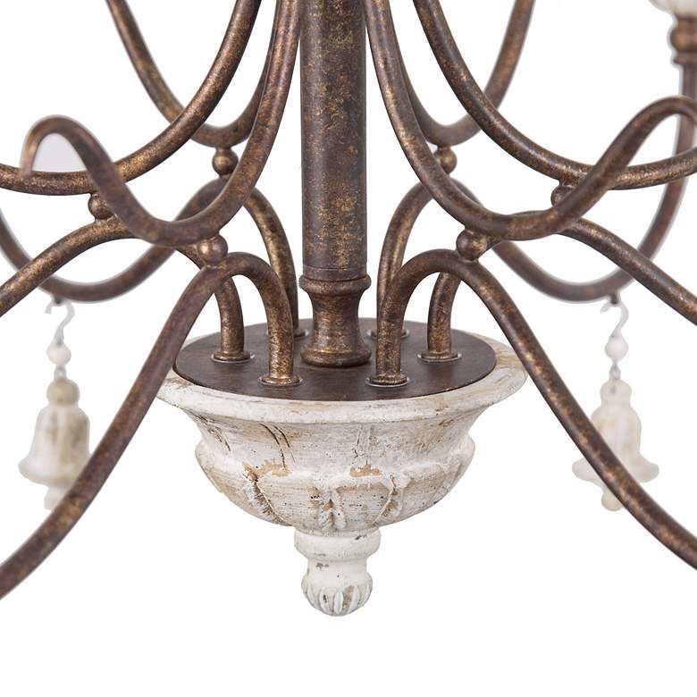 Image 5 Izuell 6-Light 26.4 inch Wide Wood French Country Chandelier more views